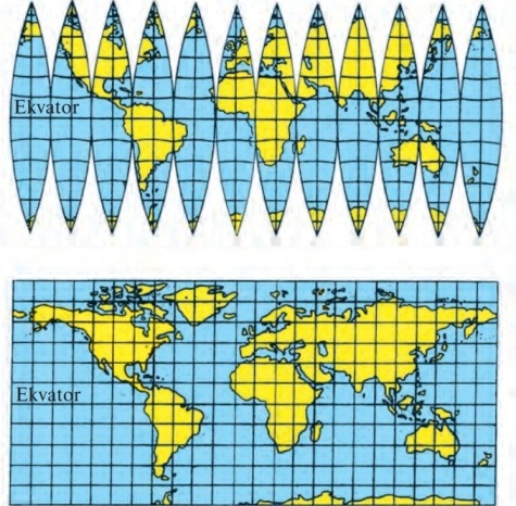 Geografik xaritalar. Xarita andazalari (proyeksiyalari) haqida tushuncha